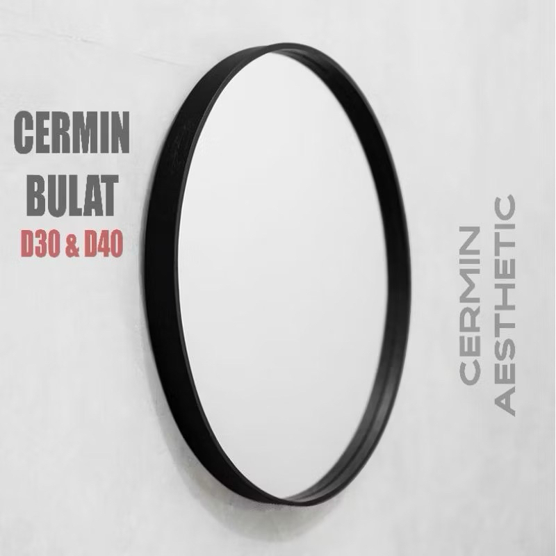 Cermin bulat aesthetic cermin kamar mandi