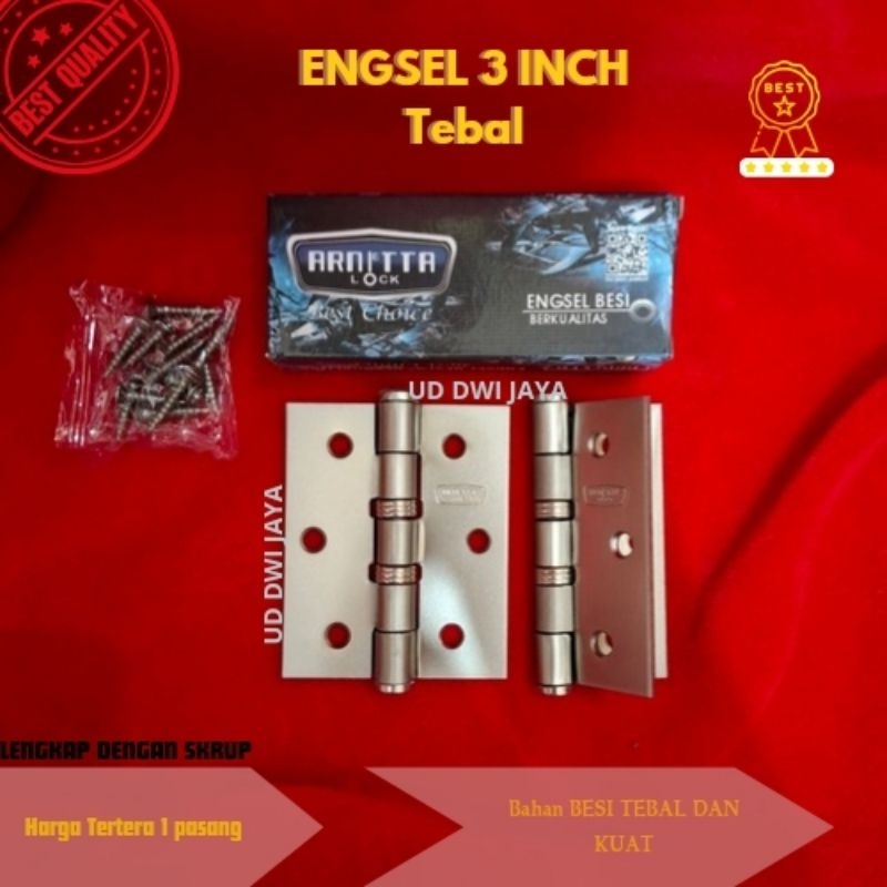 Engsel 3 Inch Tebal - ARNETTA LOCK / AXL [ MURAH ]