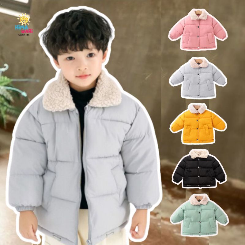 JAKET ANAK UNISEX KURUMI MODEL KERAH BULU LENGAN PANJANG PREMIUM OUTFIT WINTER