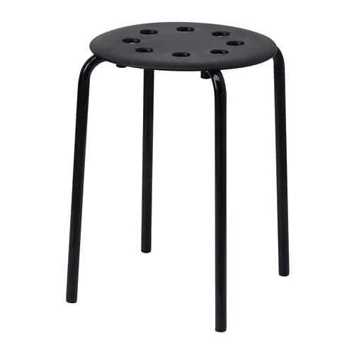 IKEA Marius Bangku , Kursi Baso Hitam, Putih, Merah 45 Cm 100% Original IKEA / kursi minimalis / kur
