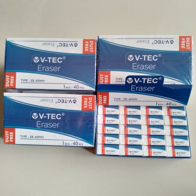 

Penghapus Stip Eraser V-TEC ER-40Wh Putih ( Pak ) [ Original ]