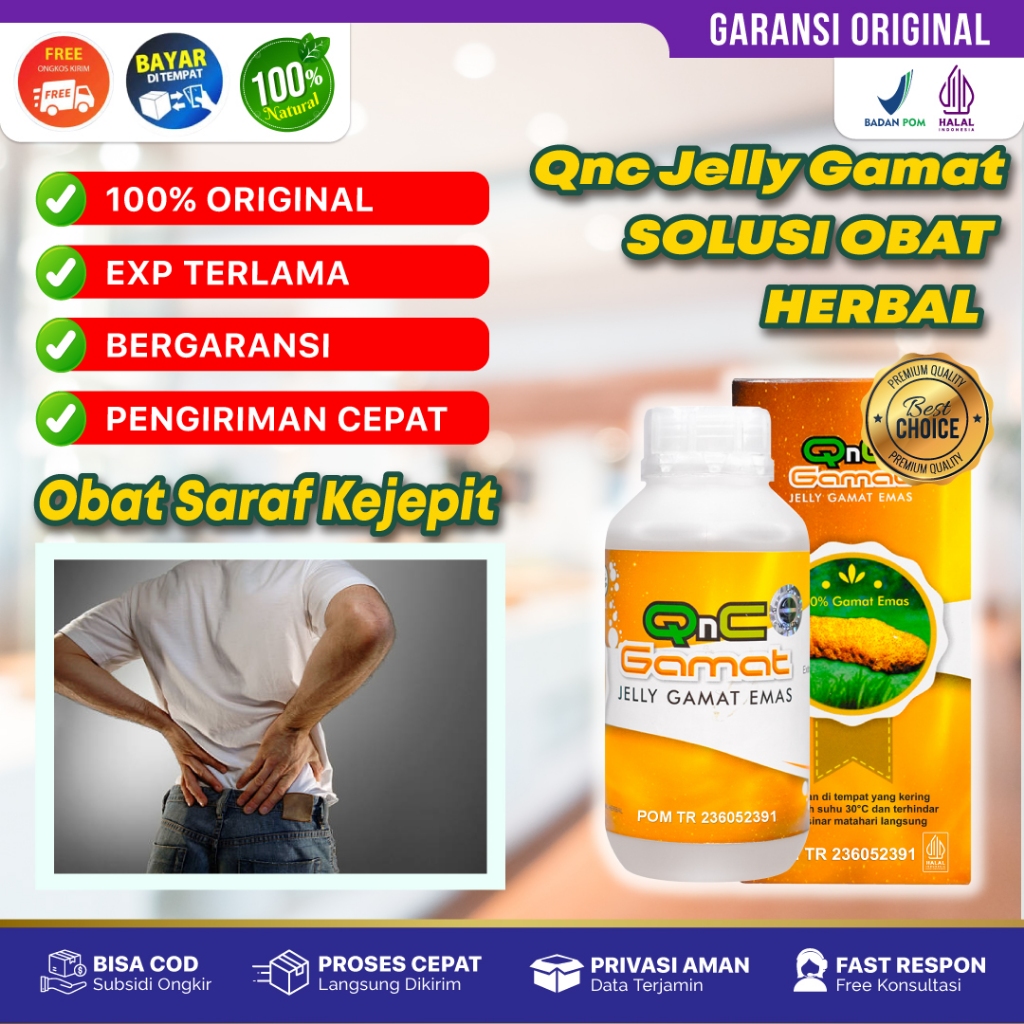 Obat Syaraf Kejepit, Saraf Terjepit, Urat Kejepit, Sakit Pinggang, Bokong Sampai Kaki, Herbal