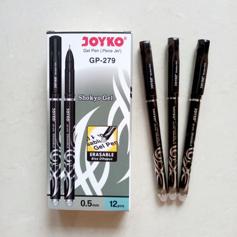 

[ LUSIN MURAH ] Pulpen Gel Pen Pena Jel 0.5 mm Joyko GP - 279 Shokyo Gel Tinta Hitam Erasable