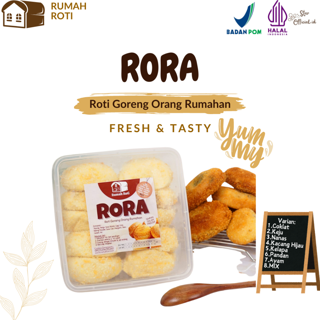 

Roti Frozen food | Roti Goreng Premium 100% | Paket - Isi 5 pcs