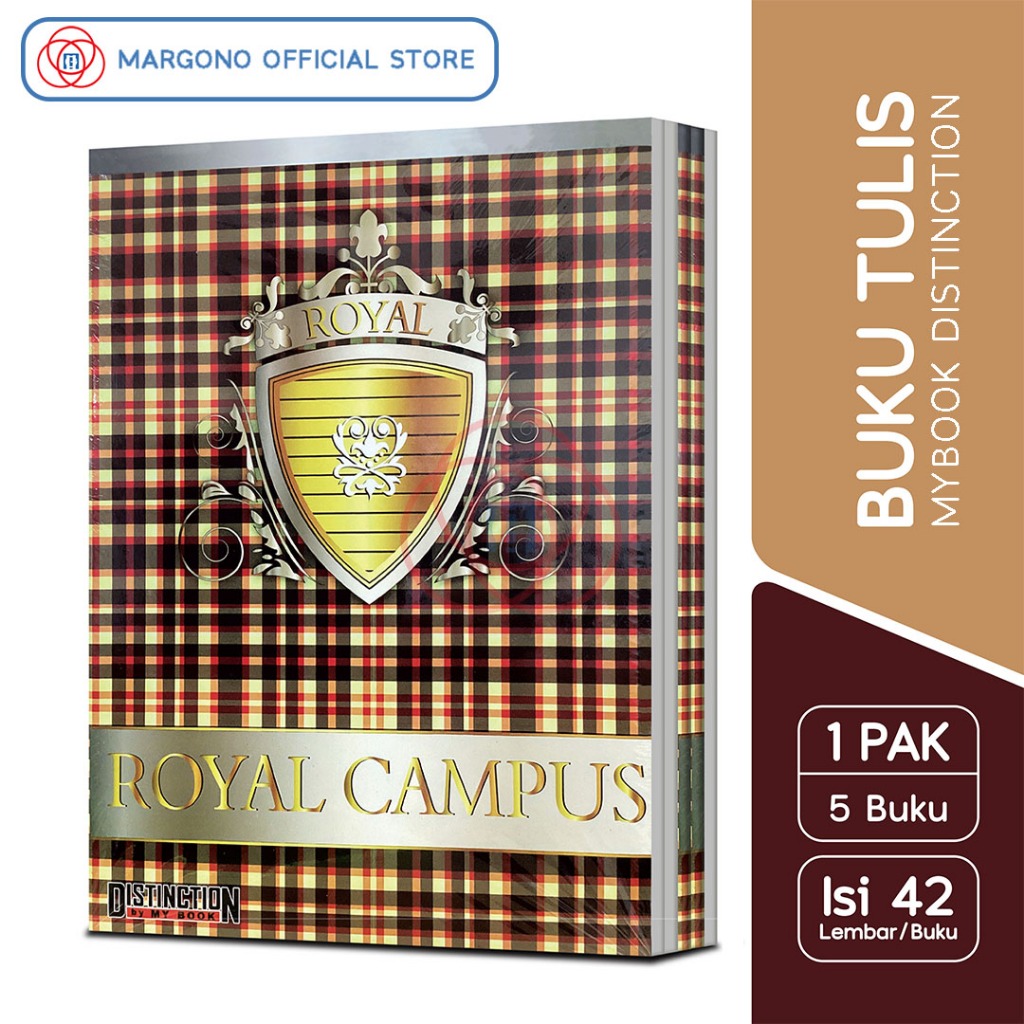 

My Book Distinction Buku Tulis Royal Campus 42 Lembar Boxy - 10 Buku