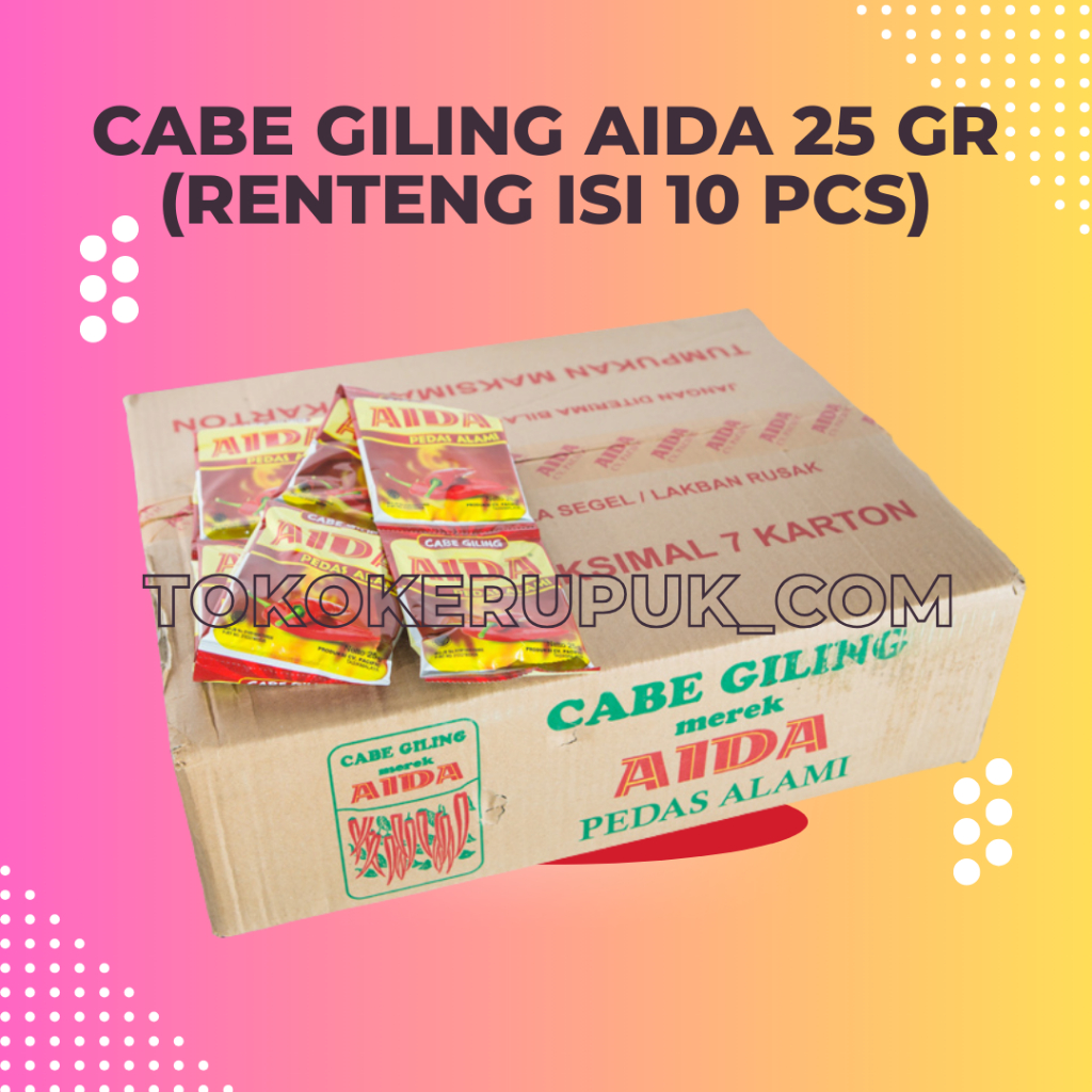 

CABAI GILING AIDA RENTENG (25GR X 10 PCS)