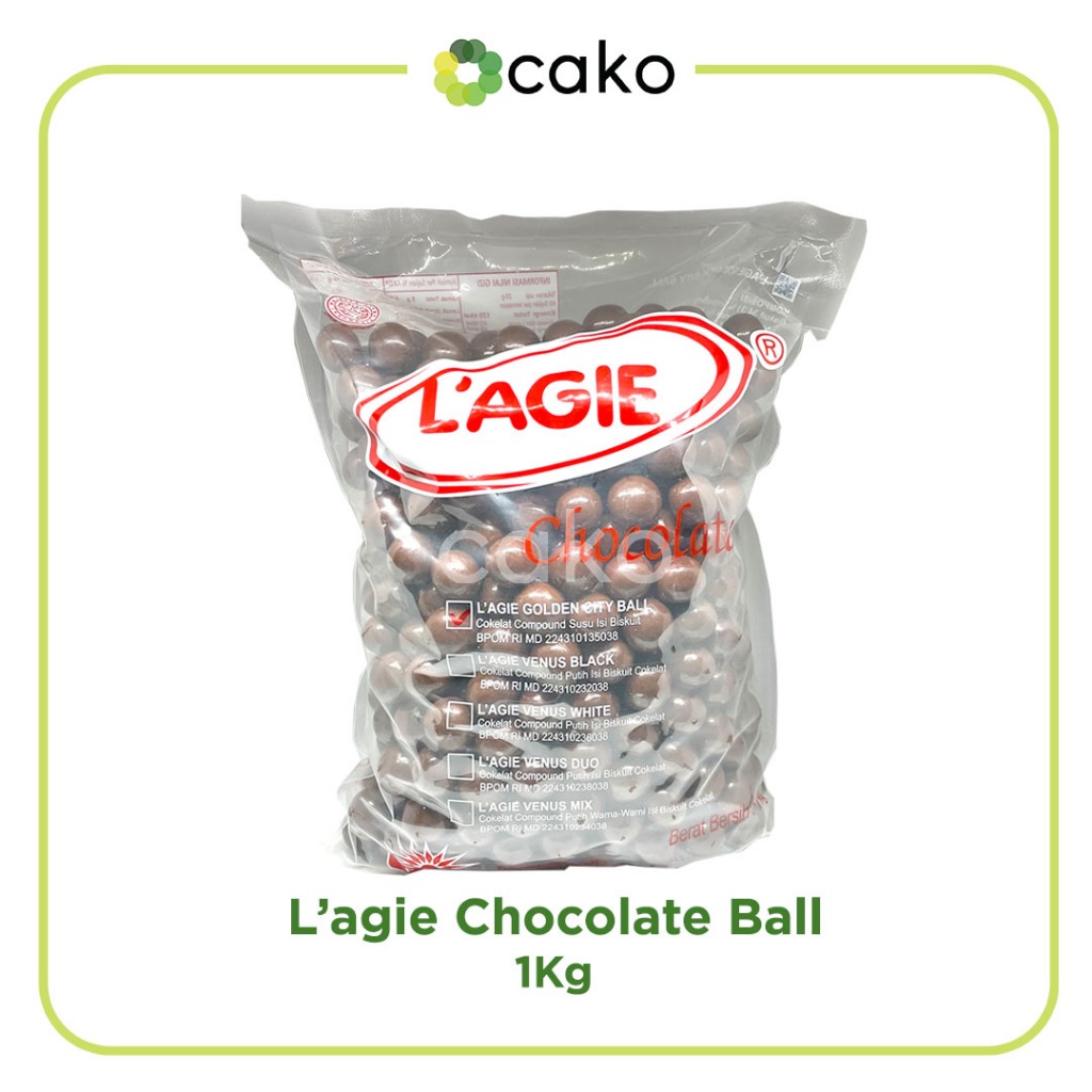 

(REPACK) L'agie Chocolate Ball 250gr / Coklat Bola kemasan