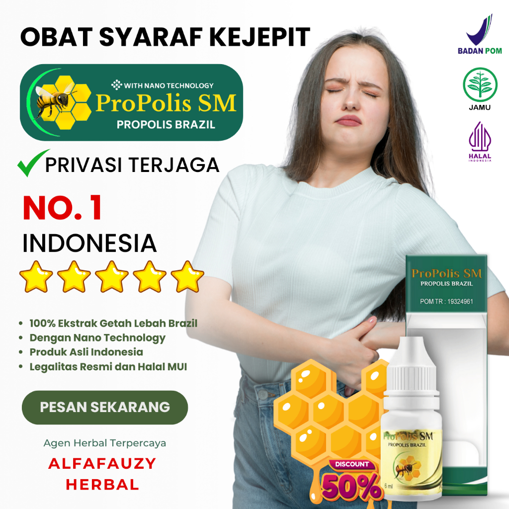 Obat Sakit Urat Syaraf Kejepit -Saraf Tulang Belakang Terjepit _ Propolis SM Brazil Original