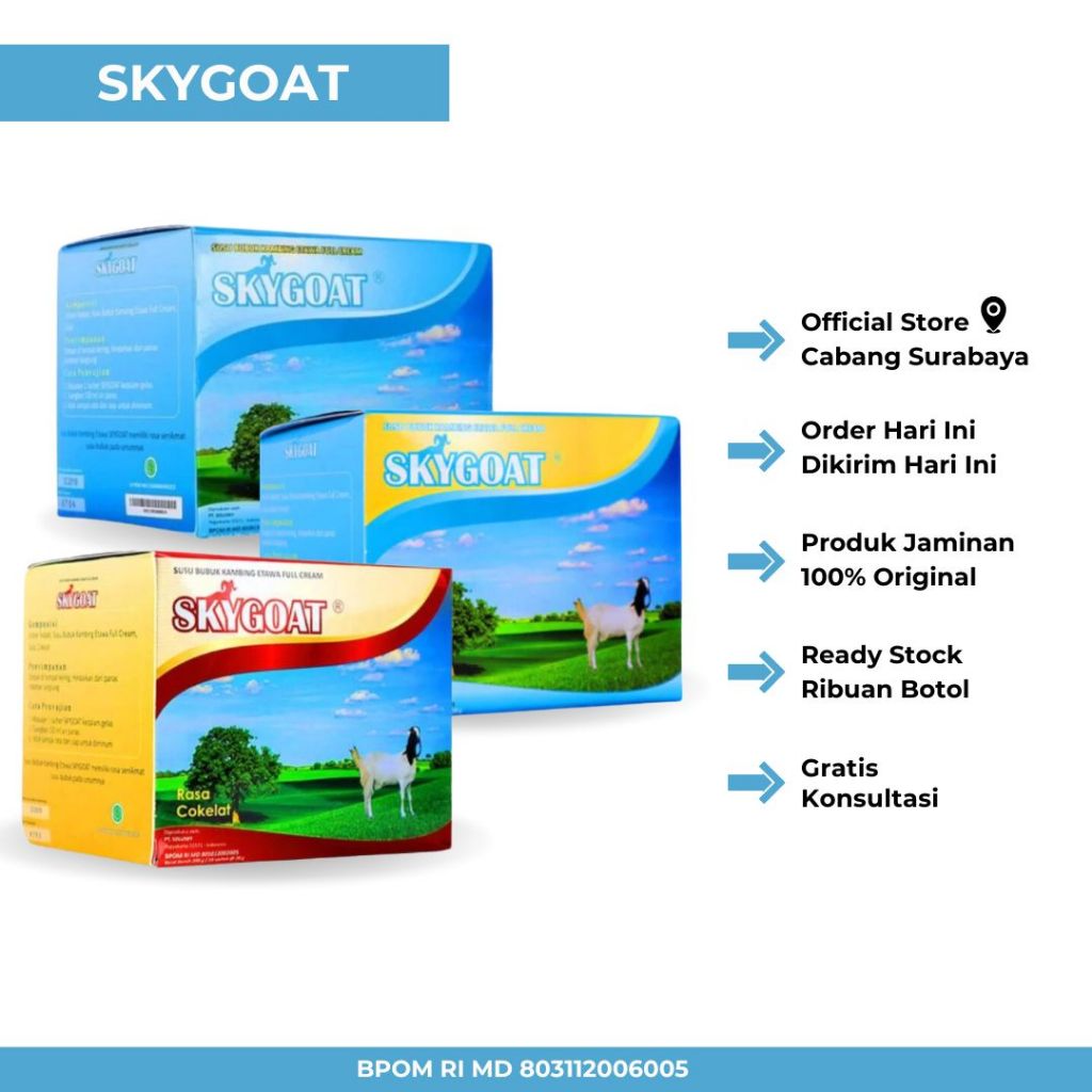 

Susu Kambing Etawa Skygoat Bubuk Murni Original Sky Goat - 5 SACHET BPOM