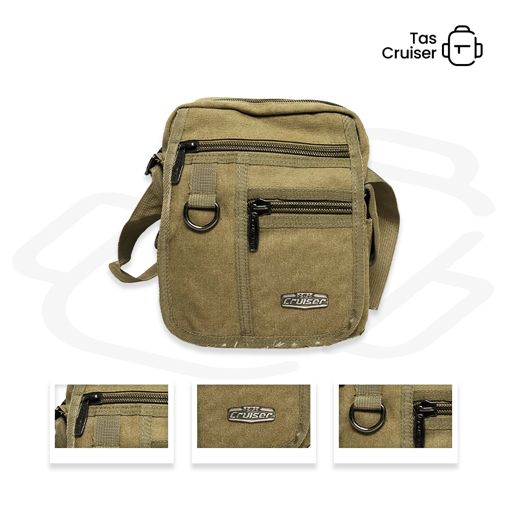 Tas Selempang Outdoor TasCruiser – Sling Bag Kanvas Casual Pria Wanita Sling Bag Outdoor 7659-5