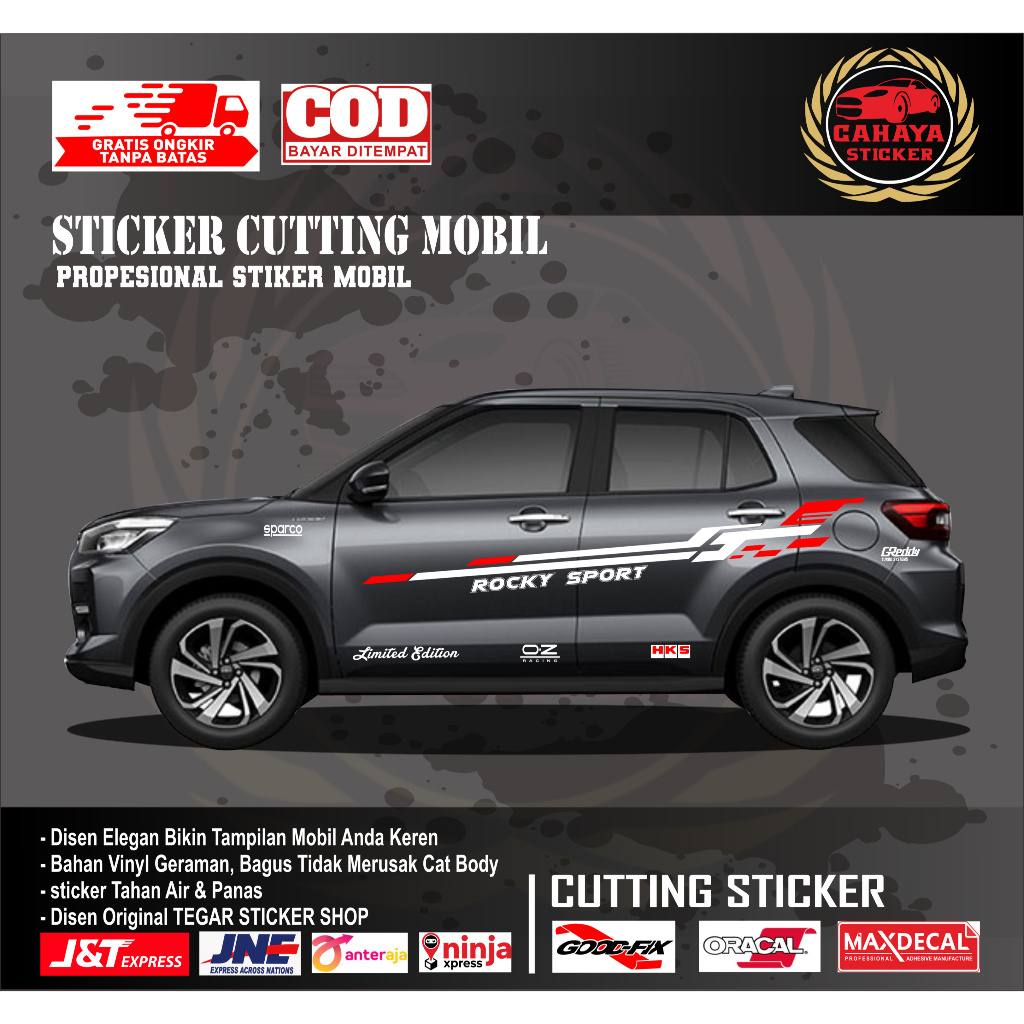 sticker mobil rocky sticker mobil daihatsu rocky sticker lis mobil sticker motif variasi body mobil