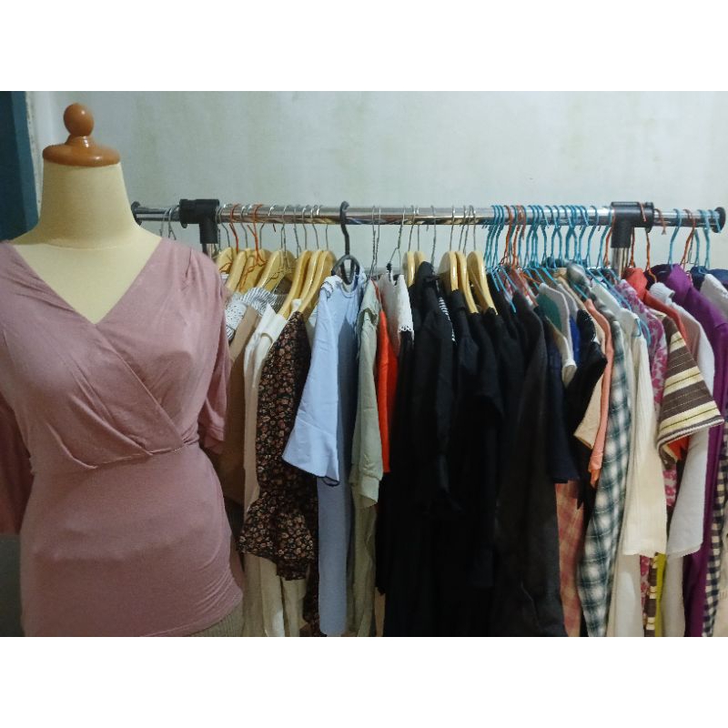 BAJU PRELOVED sailor kemeja crop top Baju wanita Kaos wanita