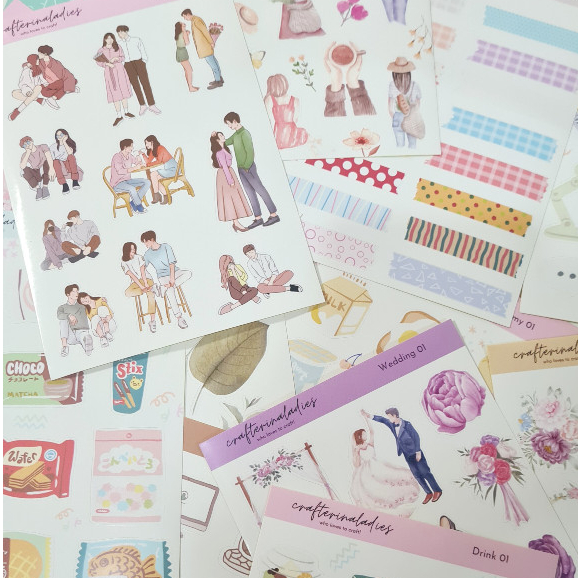 

SALE Sticker Lucu Estetik A6 Cutting Korea Kekinian Sticker cromo vinyll