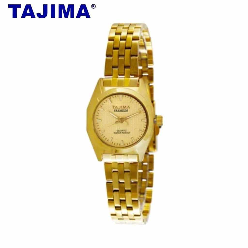 Jam Tangan Analog Tajima Seri Gold Wanita Water Resistant Stainless Steel Original + Free BOX
