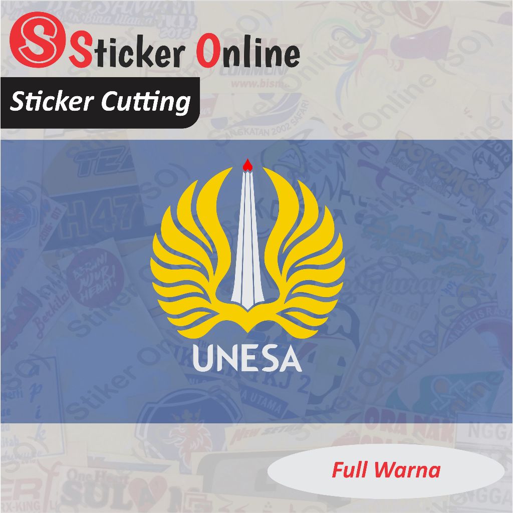 Stiker Universitas Negeri Surabaya UNESA | Sticker Cutting Logo UNESA Motor Mobil