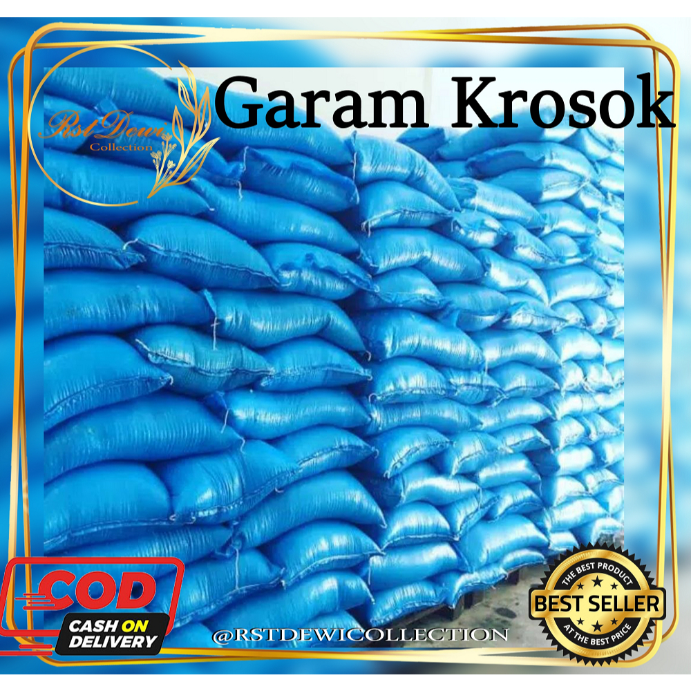 

GARAM KASAR 50 KG / GARAM KROSOK / GARAM IKAN / NaCl / GARAM MURNI / NATRIUM KLORIDA - PER KARUNG 50 KG NON YODIUM