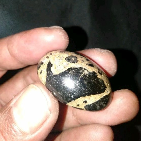 Batu Pirus Hitam Sisik Naga Asli Semeru Lumajang