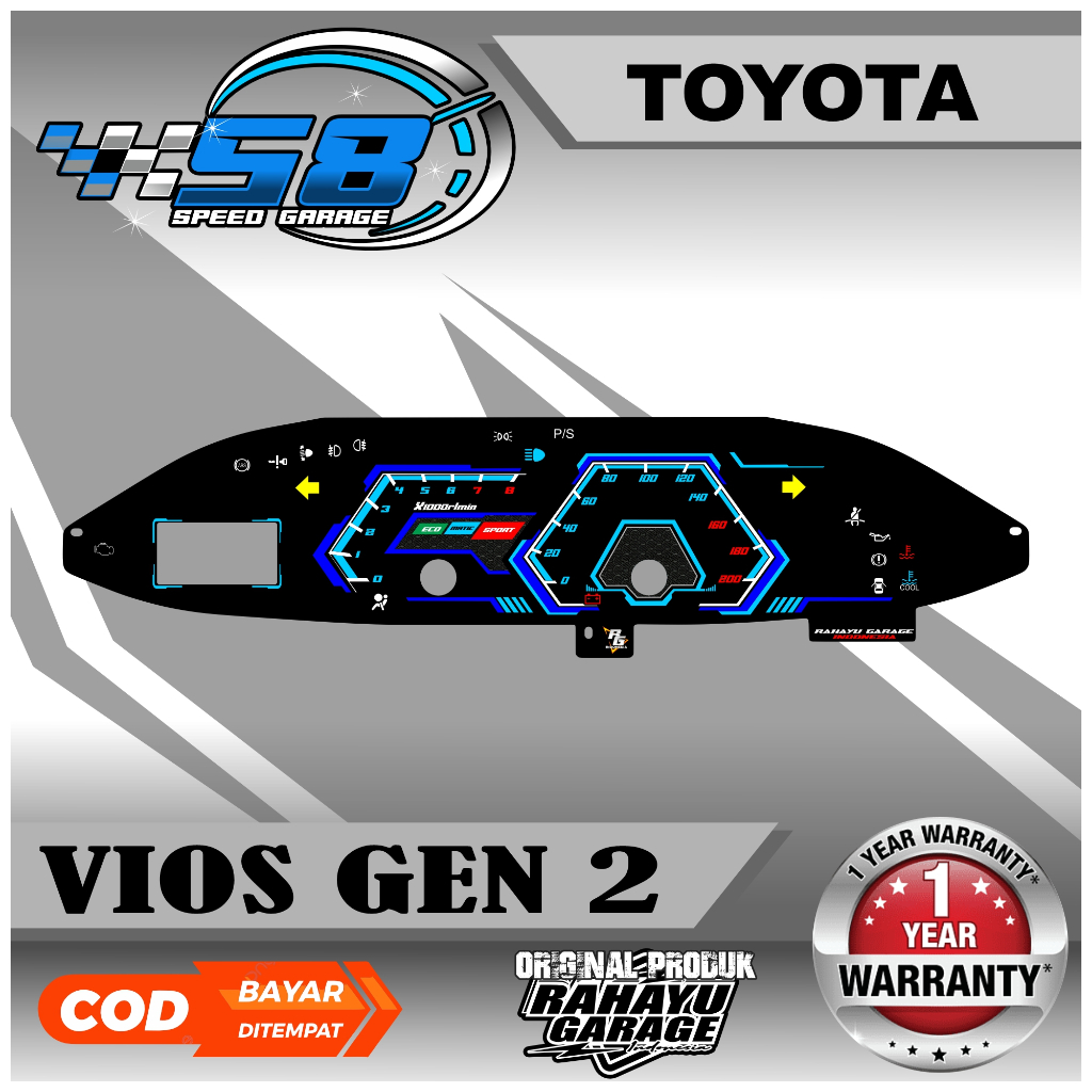 PAPAN SPEEDOMETER CUSTOM VIOS GEN 2