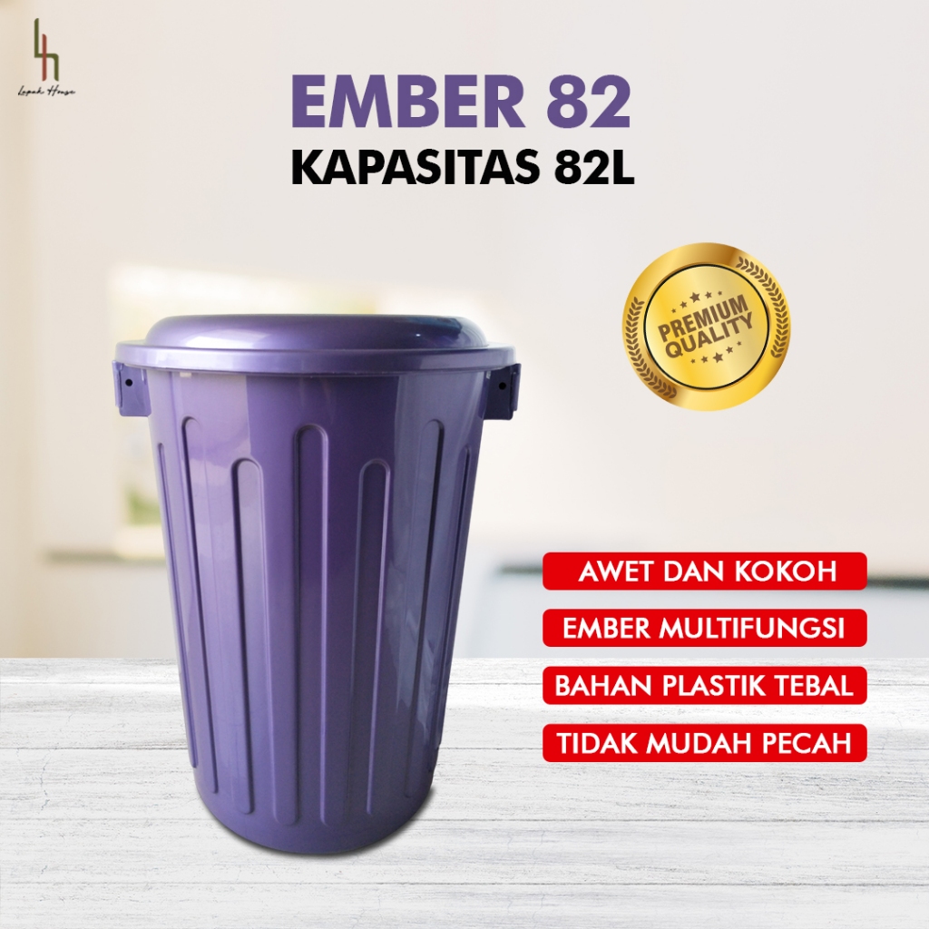 MPW Ember Plastik 82 Liter / Ember Besar 82 Liter / Ember Besar Jumbo / Ember Tutup