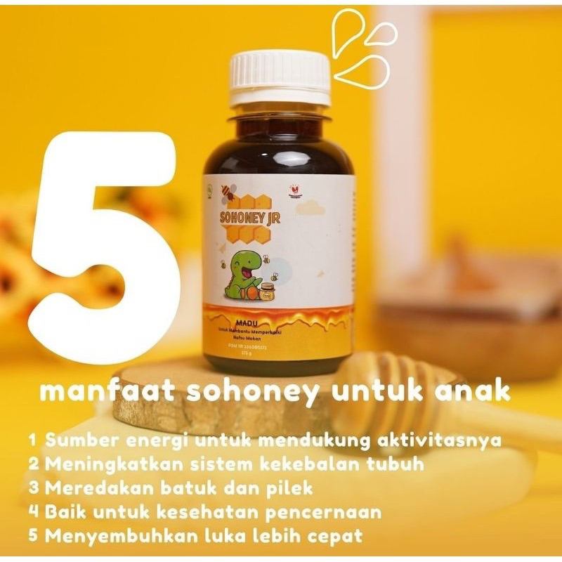 

Madu Sohoney JR madu penambah napsu makan anak anti GTM dijamin asli 100% original