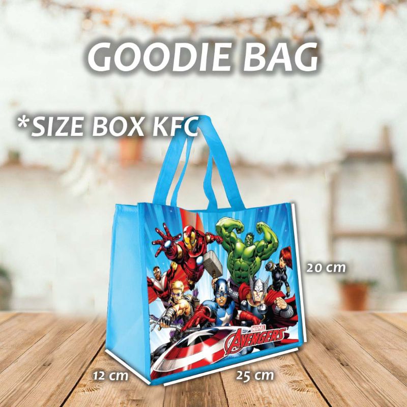 

Goodie Bag Tas souvenir ulang tahun tema Avengers