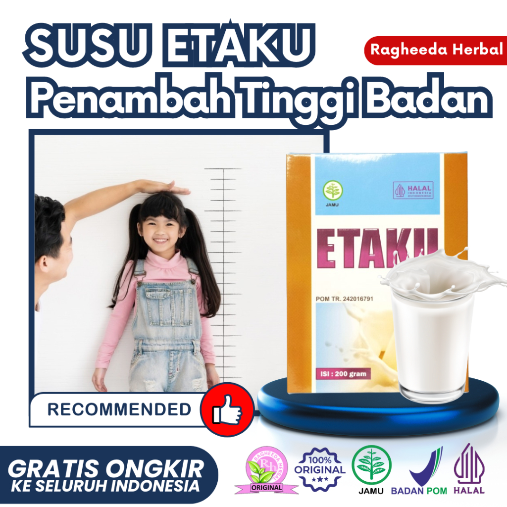 

Suplemen Peninggi Badan Anak & Dewasa - Nutrisi Kalsium Tulang - Etaku Goat Milk - Susu Kambing Asli