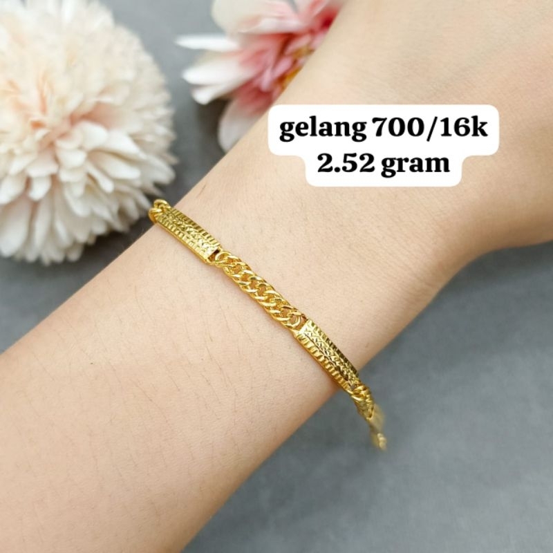 gelang papan sisik naga gelang ibu emas asli kadar 700