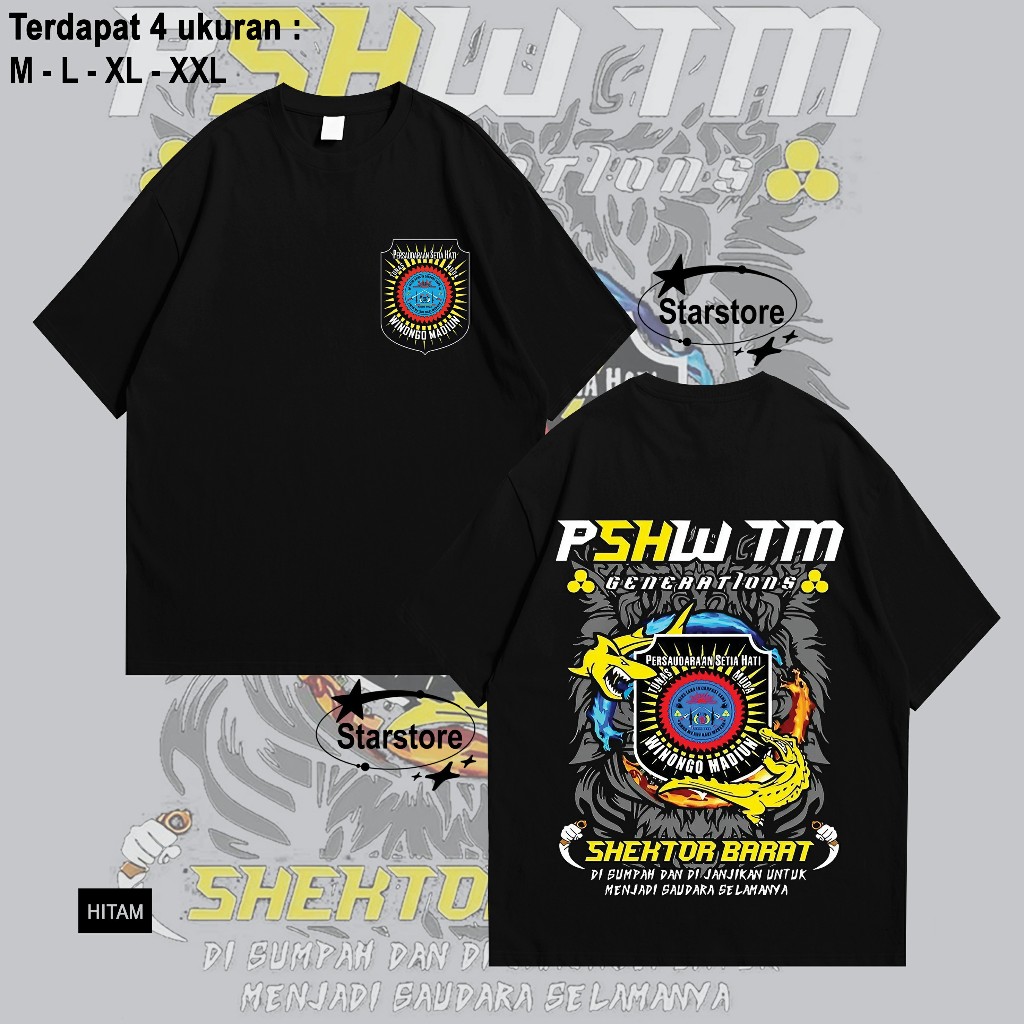 Kaos Distro PSHW - Baju Atasan PSHW - Baju Kaos Distro Motif PSHW -