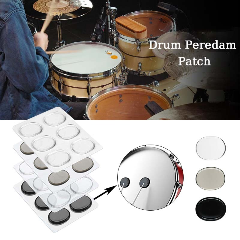 6pc Drum Muffler/Peredam Snare Drum/Ring Mute Peredam Drum/Drum Muffler Mute Sound Patch
