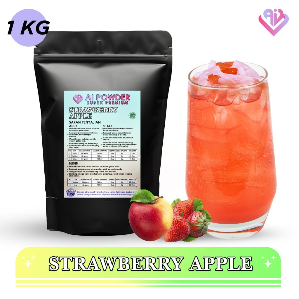

Strawberry Apple Lemonade Bubuk Minuman Premium Instan 1Kg