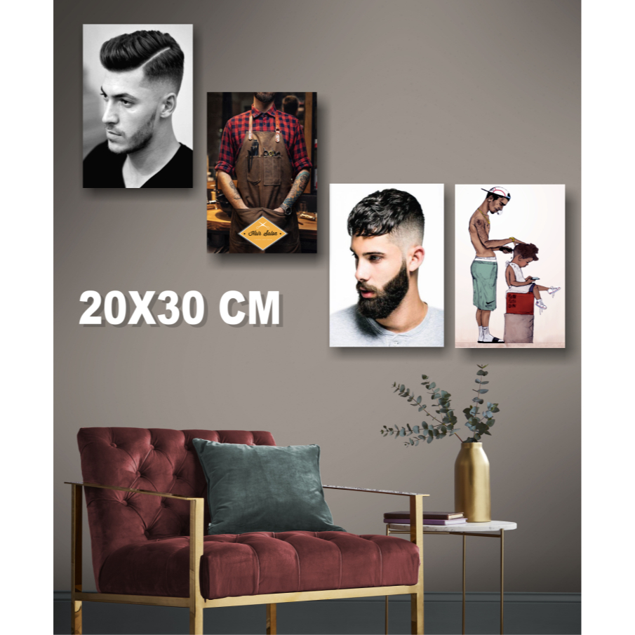 WallDecor Papan Mdf ruang Barbershop