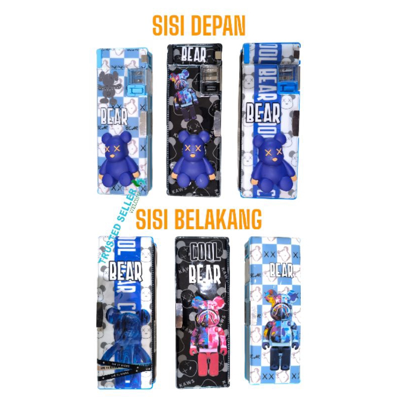

ALGAN25 KOTAK PENSIL MOTIF LUCU 2 SISI + BONEKA SQUISHY + 2 LUBANG RAUTAN