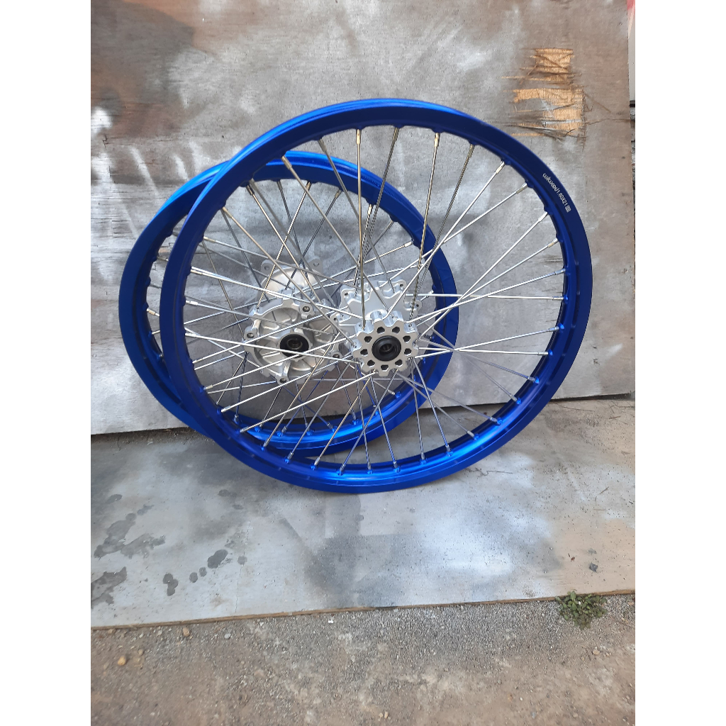 Wheelset CRF Ring 18/21 Tanpa Ban Velg Trail CRF150L Warna Biru