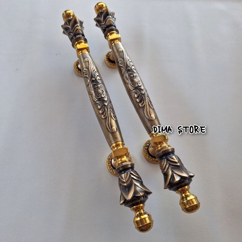 Terbaru Handle Kuningan Tarikan Pintu Rumah Kupu Tarung 45 Cm Pegangan Pintu Nanas Batik Antik Klasi