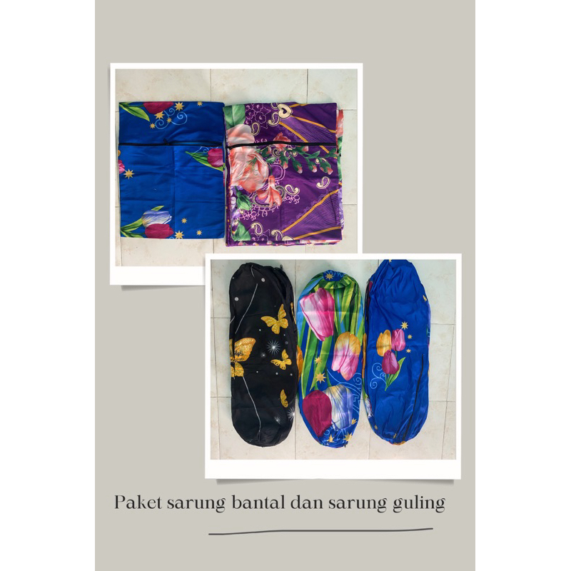 PAKET SARBAN&SARGUL RESLETING (sarung bantal resleting+sarung guling resleting)