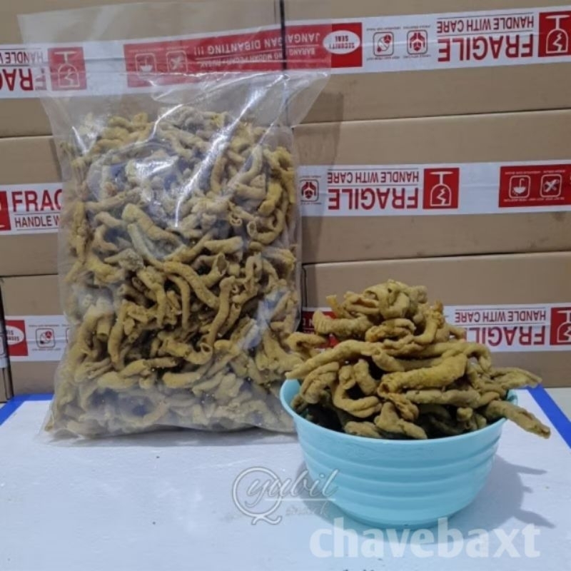 

keripik usus ayam premium 1kg enak renyah dan gurih/usus krispi1kg