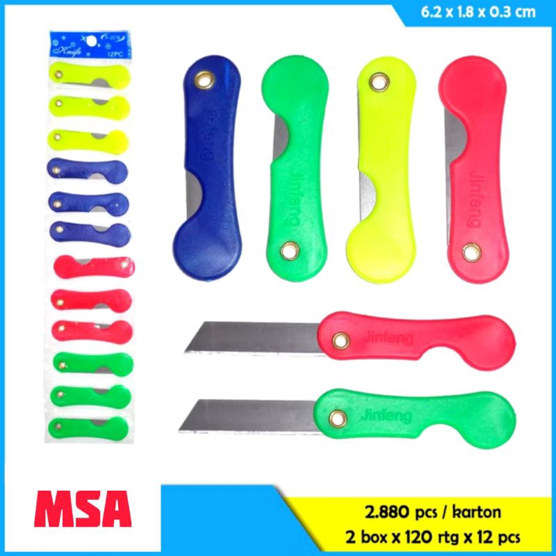 

Cutter lipat renceng | Pisau lipat warna rentengan