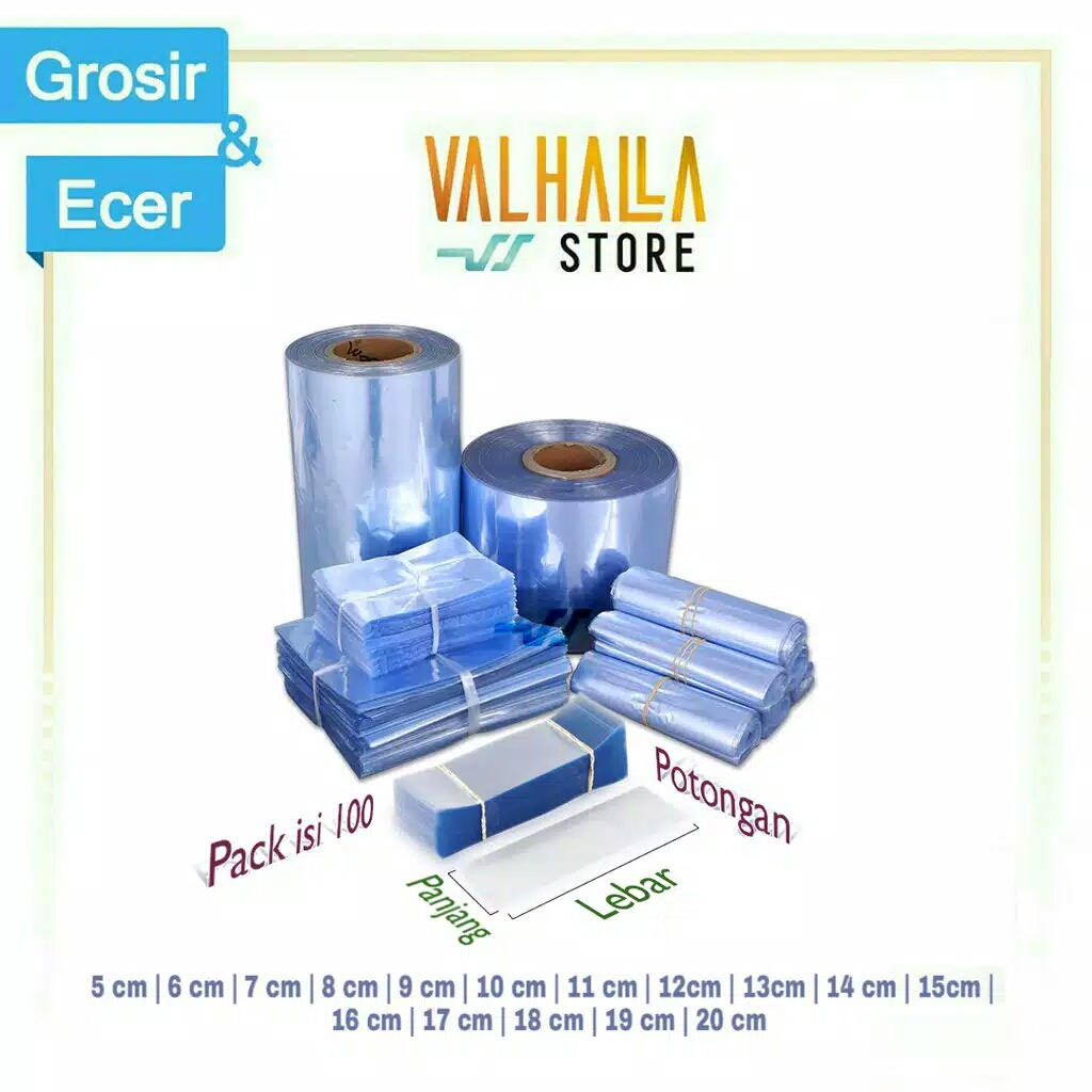 Plastik Segel Shrink Lebar 6,5 Cm Diameter 4,1 Cm Potongan isi 100 pcs Tutup Botol Toples Minuman