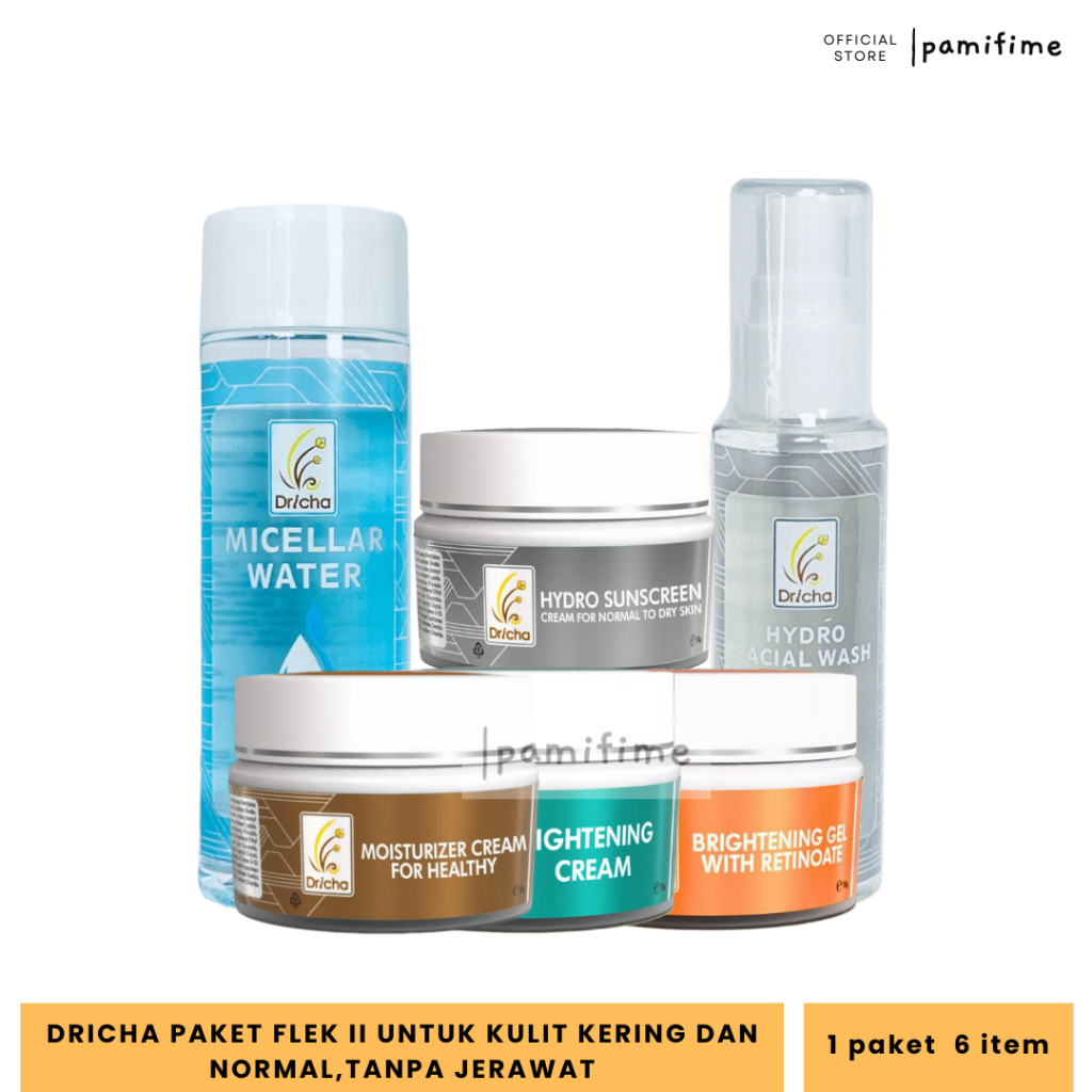 Dricha bundling untuk kulit flek dan kering