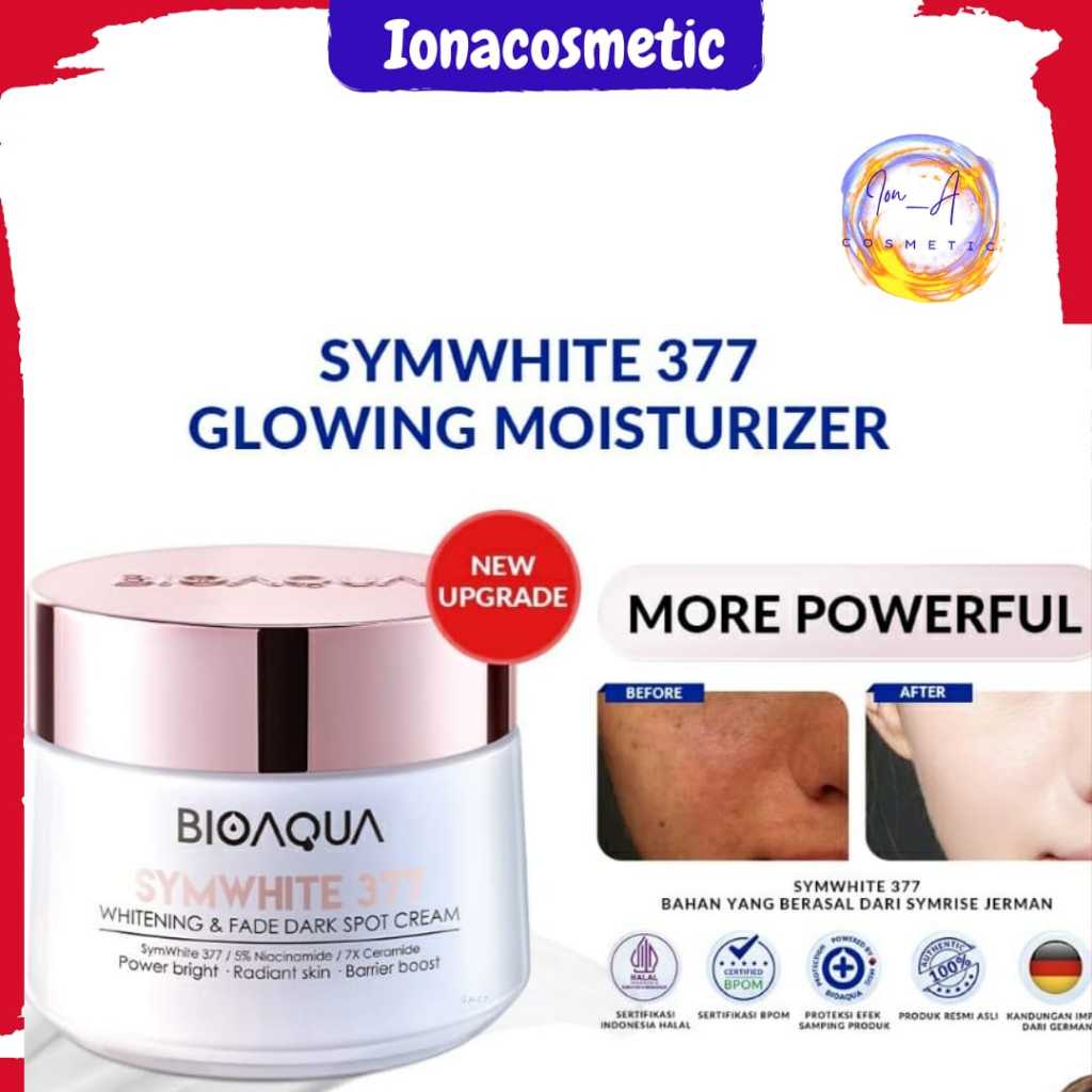 BIOAQUA Moisturizer SymWhite 377 Cream Pemutih Wajah 50g/Penghilang Flek Hitam Di Wajah