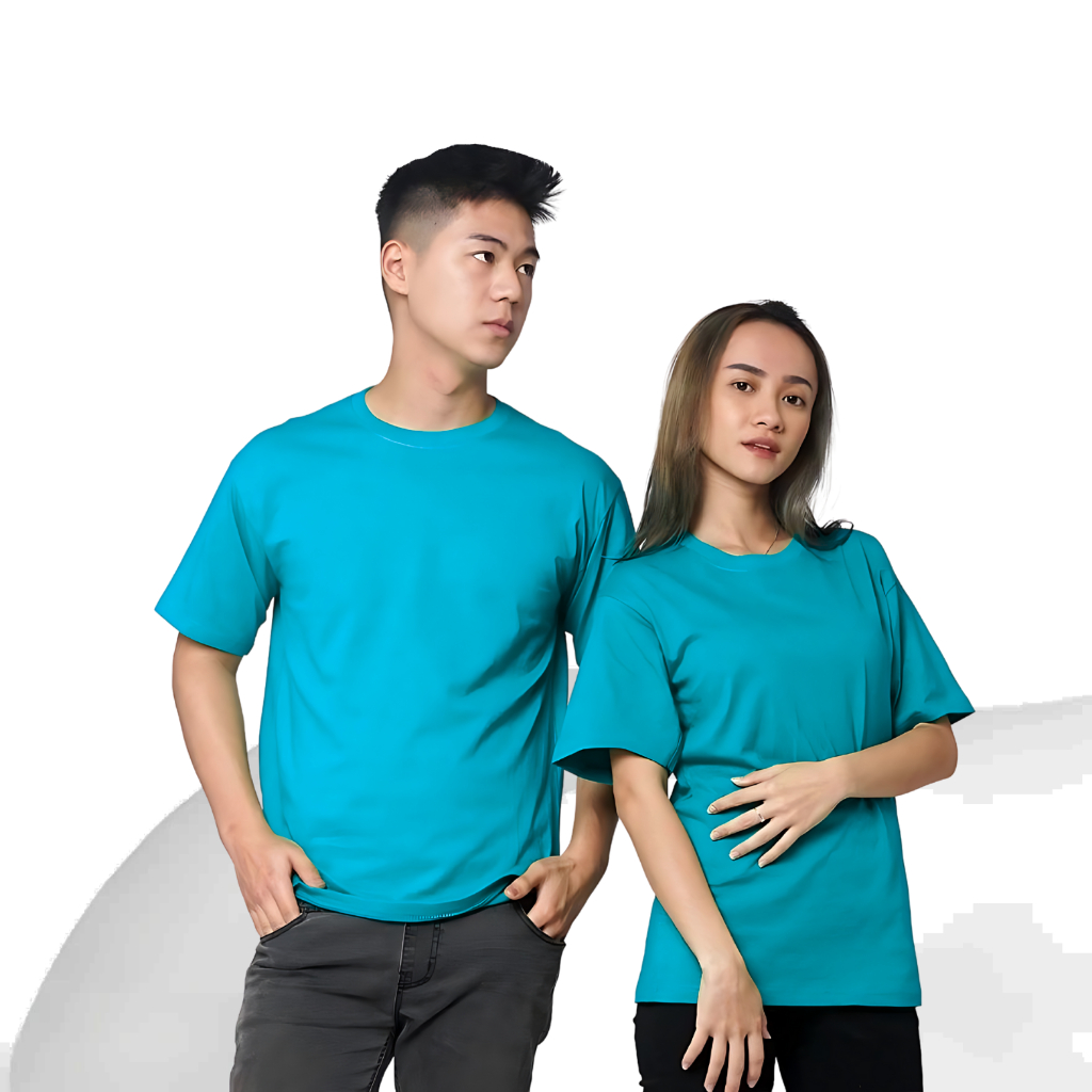 169 | Kaos Polos Lengan Pendek Warna Biru Turkish
