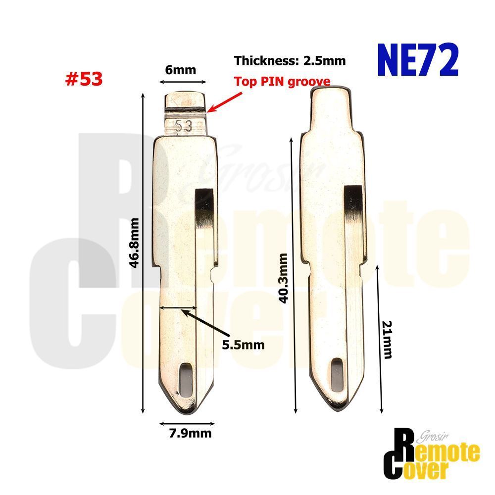 Batang Kunci Lipat Flip Key Anak Kunci Key Blade Peugeot 206 306 106 406 NE72