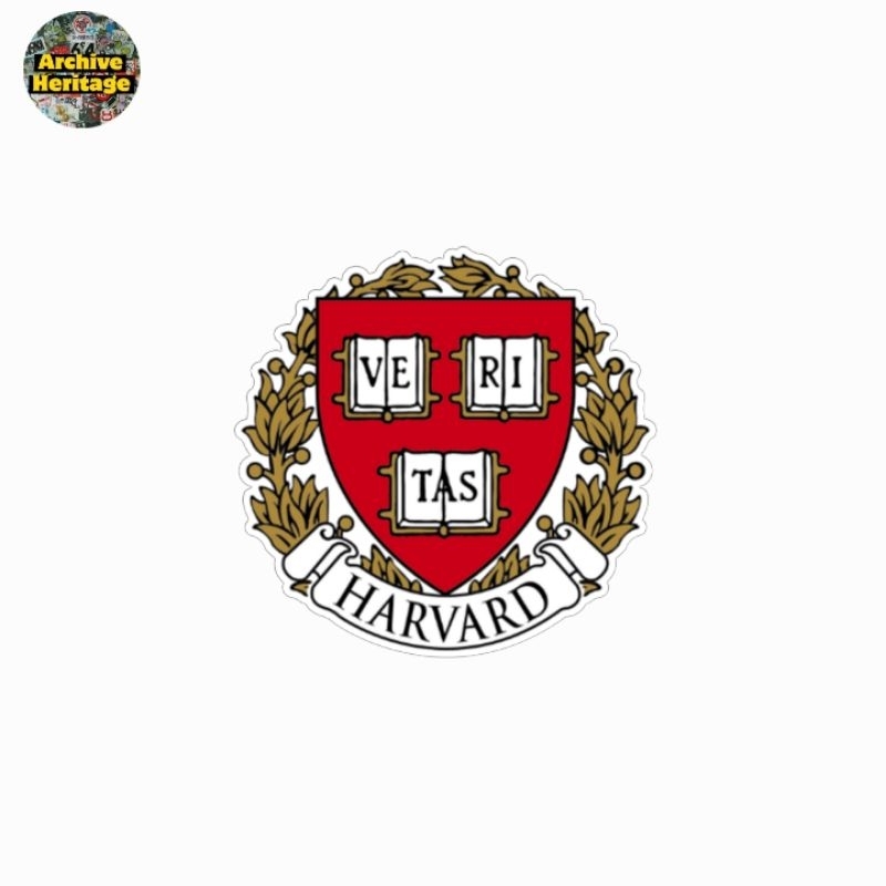 

sticker Harvard University logo campus stiker diecut