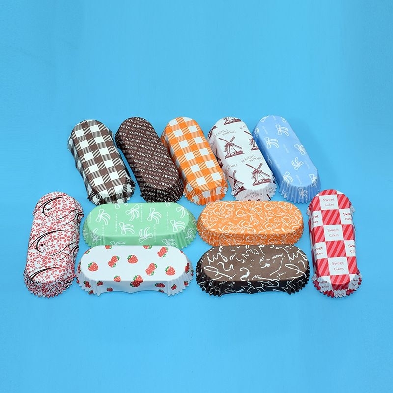 RD (50pcs) Paper Cup Cake Windmill Kertas Roti Oval Lonjong