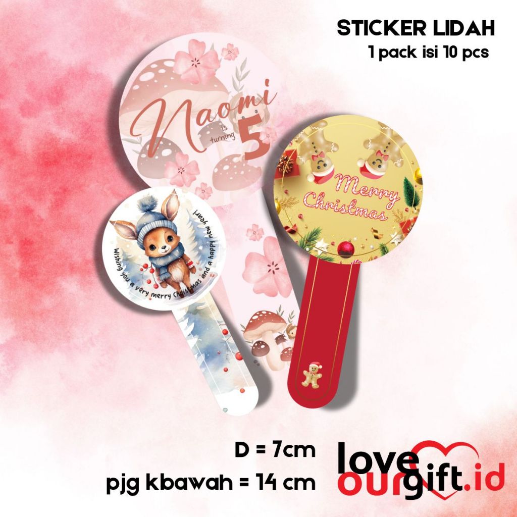 

CUSTOM - Sticker Lidah untuk toples ulang tahun anak