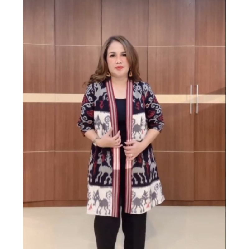 blazer tenun wanita terbaru - blazer tenun