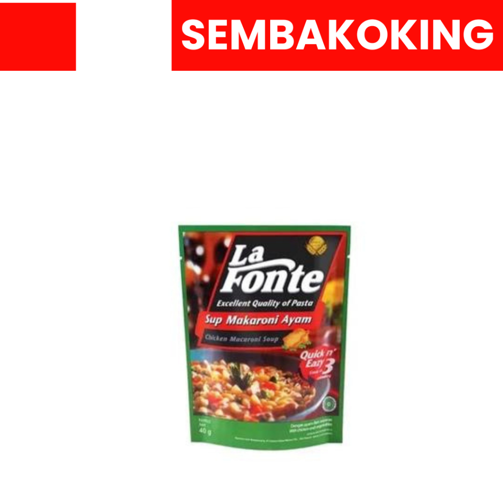 

LA FONTE SUP MACARONI AYAM CHICKEN SOUP 40GR