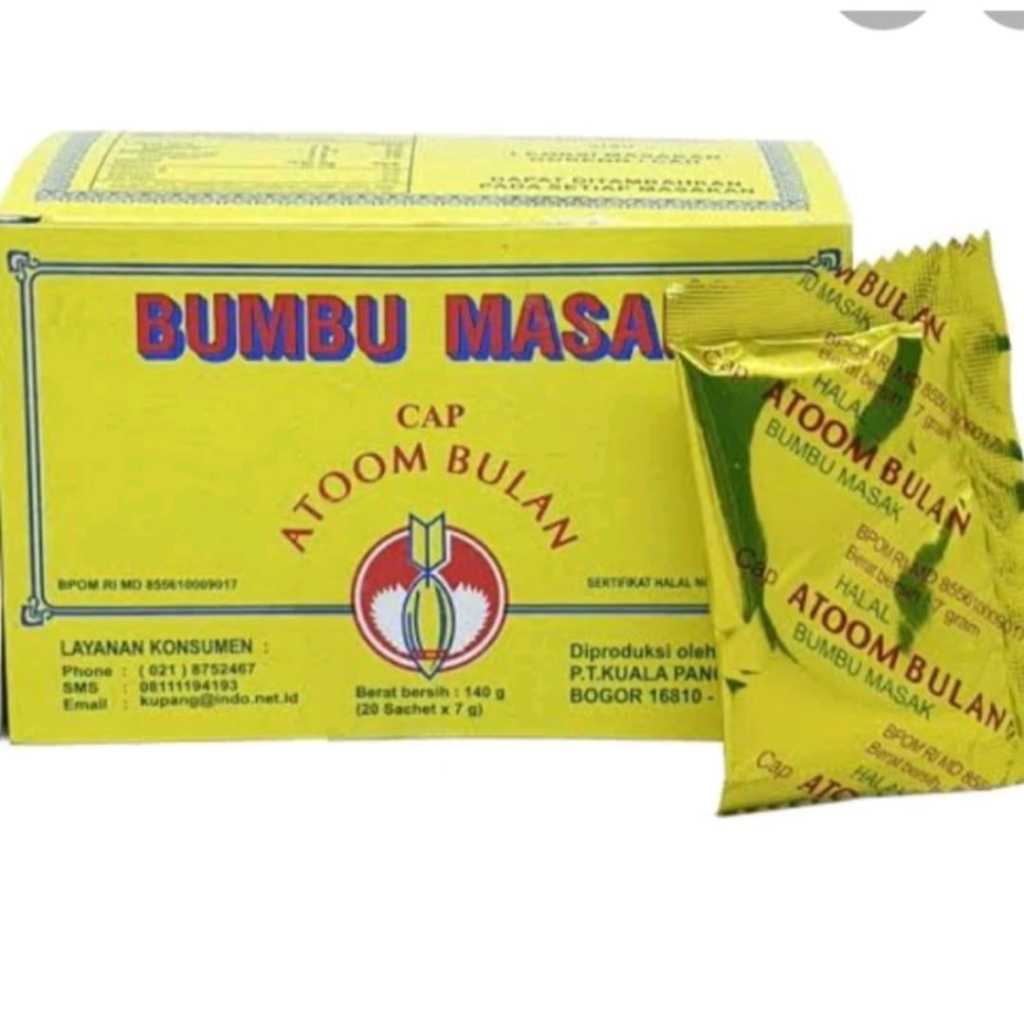 

BUMBU MASAK CAP ATOM BULAN 7GRX20PCS