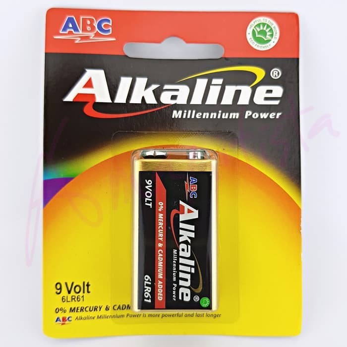 ABC ALKALINE 9 VOLT/ BATU BATERAI KOTAK 9 VOLT ALKALINE