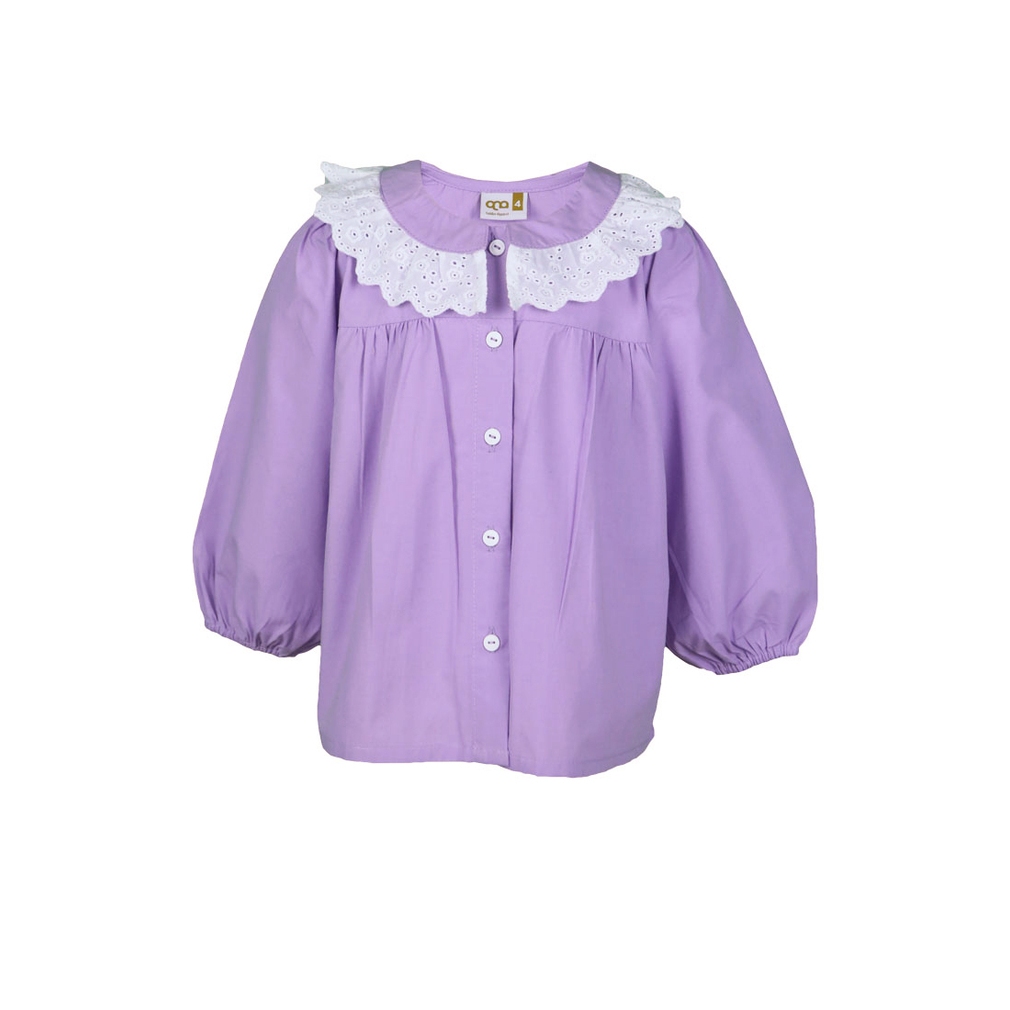 Qna Girl Langrova Blouse Panjang Anak Lilac